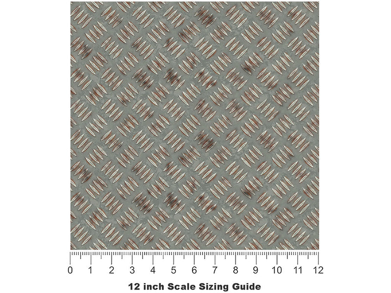 Forest Flooring Diamond Plate Vinyl Film Pattern Size 12 inch Scale~Rwraps Forest Flooring Sizing Chart~2