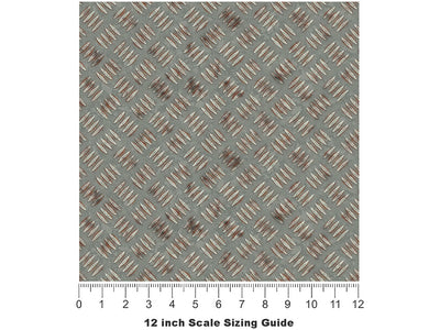 Forest Flooring Diamond Plate Vinyl Film Pattern Size 12 inch Scale~Rwraps Forest Flooring Sizing Chart~2
