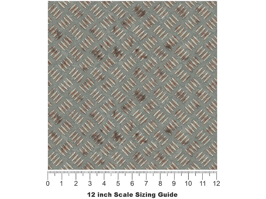 Forest Flooring Diamond Plate Vinyl Film Pattern Size 12 inch Scale~Rwraps Forest Flooring Sizing Chart~2