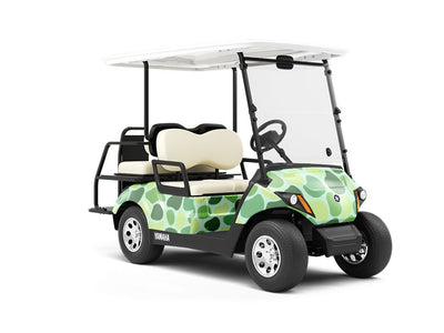 Forest Green Cobblestone Wrapped Golf Cart