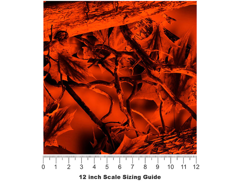 Forest Inferno Camouflage Vinyl Film Pattern Size 12 inch Scale~Rwraps Forest Inferno Camouflage Sizing Chart~2