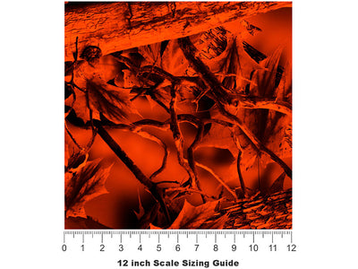 Forest Inferno Camouflage Vinyl Film Pattern Size 12 inch Scale~Rwraps Forest Inferno Camouflage Sizing Chart~2