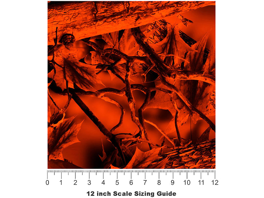 Forest Inferno Camouflage Vinyl Film Pattern Size 12 inch Scale~Rwraps Forest Inferno Camouflage Sizing Chart~2