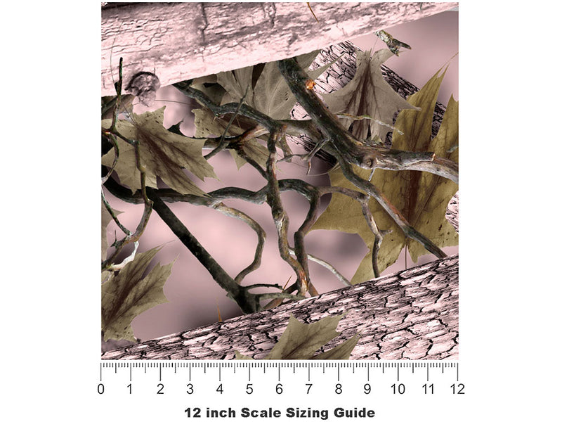 Forest Pink Camouflage Vinyl Film Pattern Size 12 inch Scale~Rwraps Forest Pink Camouflage Sizing Chart~2