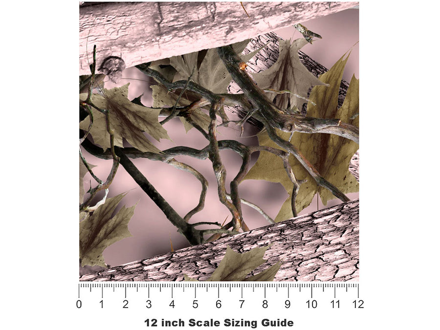 Forest Pink Camouflage Vinyl Film Pattern Size 12 inch Scale~Rwraps Forest Pink Camouflage Sizing Chart~2