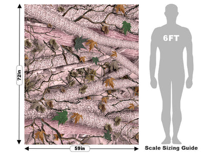 Forest Pink Camouflage Vehicle Wrap Scale~Rwraps Series 914 Forest Pink Camouflage Measurements~1
