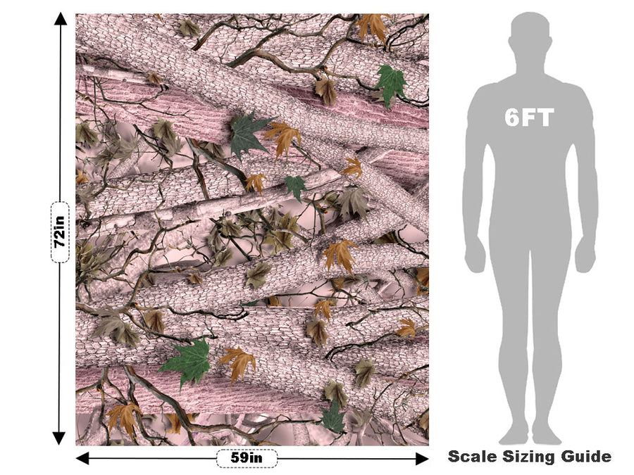 Forest Pink Camouflage Vehicle Wrap Scale~Rwraps Series 914 Forest Pink Camouflage Measurements~1