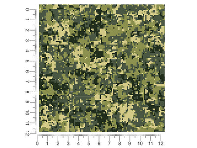 forest pixel camouflage 1ft x 1ft Craft Sheets