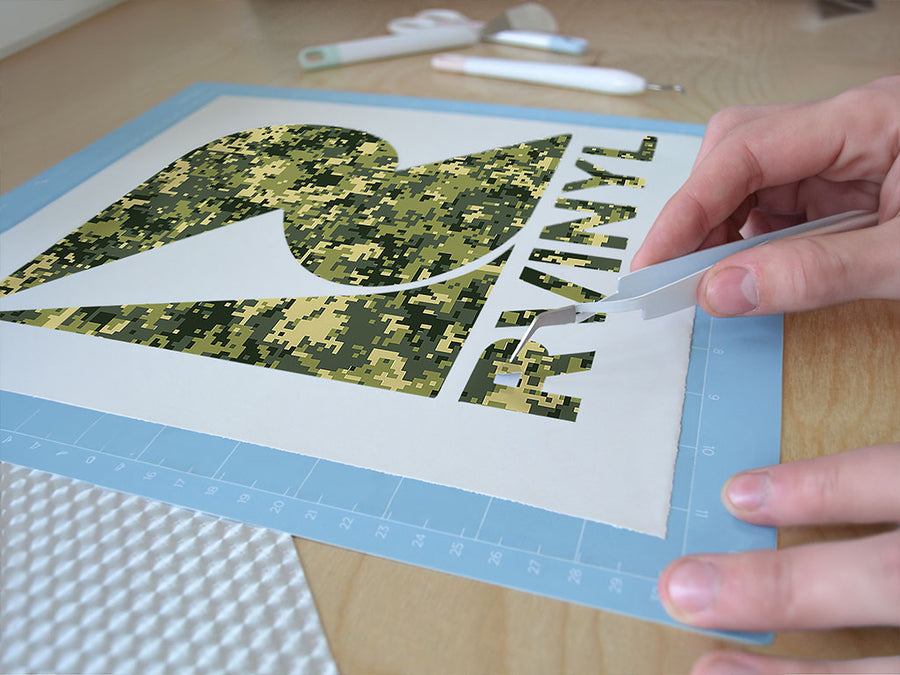 forest pixel camouflage Easy Weed Craft Vinyl