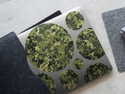 forest pixel camouflage DIY Laptop Stickers
