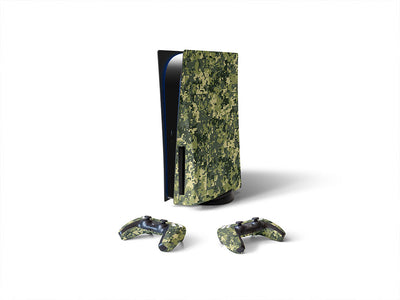 forest pixel camouflage Sony PS5 DIY Skin