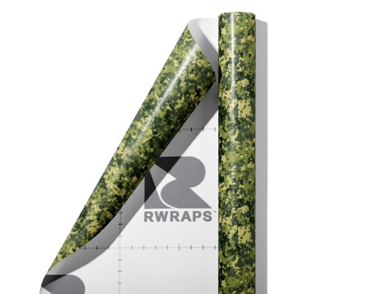 Forest Pixel Camouflage Wrap Film Sheets~Rwraps Series 914 Forest Pixel Camouflage Scrolled Sheet~3