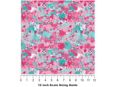 Forever Young Paint Splatter Vinyl Film Pattern Size 12 inch Scale~Rwraps Forever Young Paint Splatter Sizing Chart~2