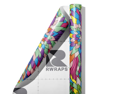 Forgotten Words Floral Wrap Film Sheets~Rwraps Series 914 Forgotten Words Floral Scrolled Sheet~3