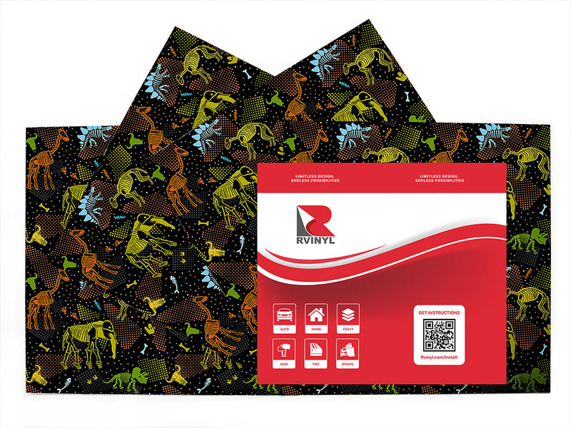fossil faction dinosaur Craft Vinyl Sheet Pack