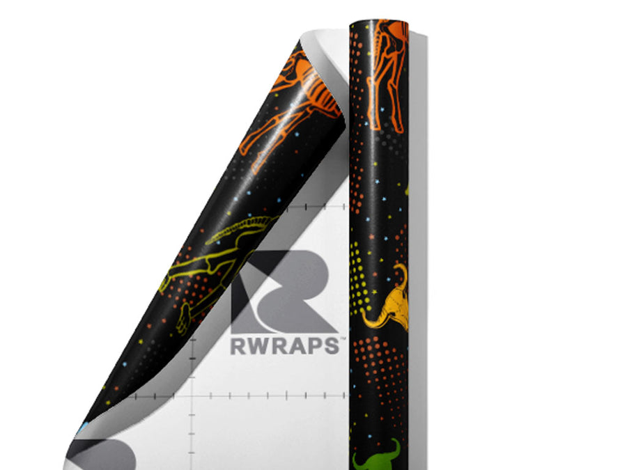 Fossil Faction Dinosaur Wrap Film Sheets~Rwraps Series 914 Fossil Faction Dinosaur Scrolled Sheet~3