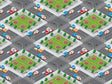 Four-Way Light Cityscape Vinyl Wrap Pattern~Rwraps Series 914 Digitally Printed Vinyl Wrap~0