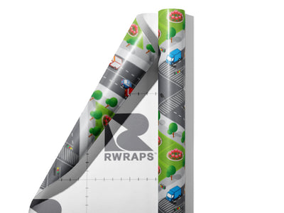 Four-Way Light Cityscape Wrap Film Sheets~Rwraps Series 914 Four-Way Light Cityscape Scrolled Sheet~4