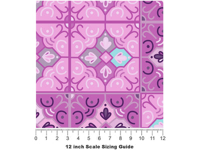Foxglove Tile Vinyl Film Pattern Size 12 inch Scale~Rwraps Foxglove Tile Sizing Chart~3