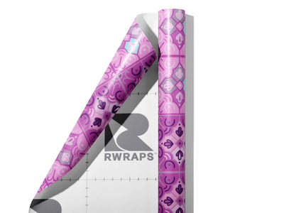 Foxglove Tile Wrap Film Sheets~Rwraps Series 914 Foxglove Tile Scrolled Sheet~4