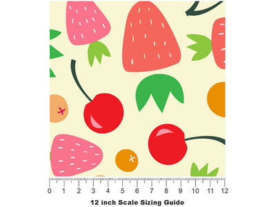 Fragrant Friends Fruit Vinyl Film Pattern Size 12 inch Scale~Rwraps Fragrant Friends Fruit Sizing Chart~2