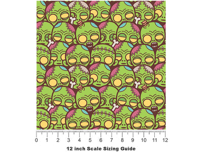 Frankenstein Dreaming Zombie Vinyl Film Pattern Size 12 inch Scale~Rwraps Frankenstein Dreaming Zombie Sizing Chart~2