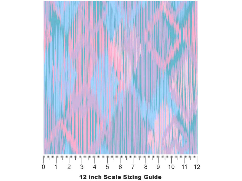 Frayed Edges Argyle Vinyl Film Pattern Size 12 inch Scale~Rwraps Frayed Edges Argyle Sizing Chart~2