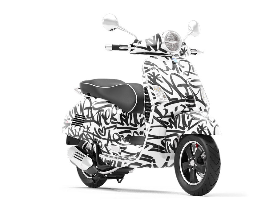 Free Spirit Graffiti Vespa Scooter Wrap Film