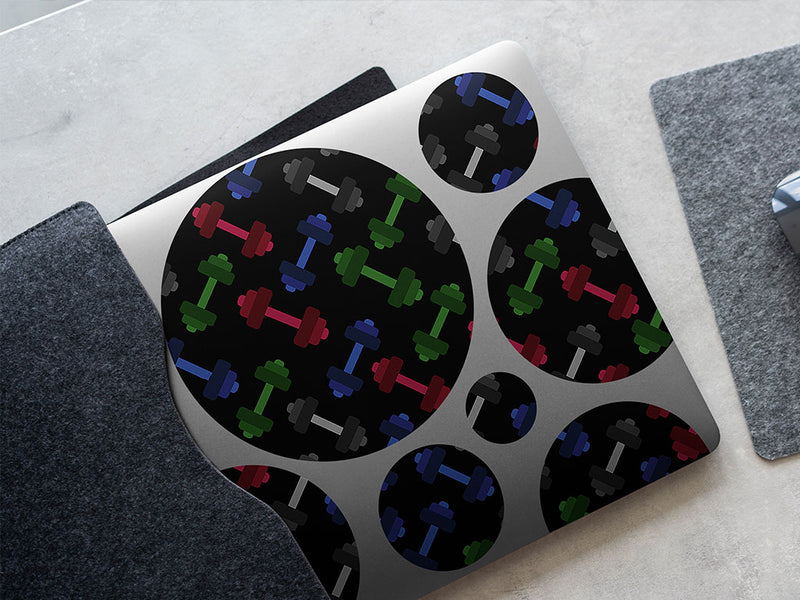 free weights sport DIY Laptop Stickers