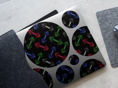 free weights sport DIY Laptop Stickers