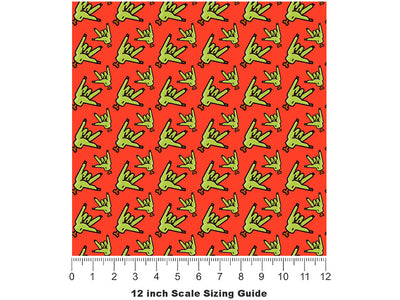 Freehand Rock Zombie Vinyl Film Pattern Size 12 inch Scale~Rwraps Freehand Rock Zombie Sizing Chart~2
