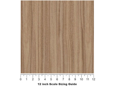 French Walnut Woodgrain Vinyl Film Pattern Size 12 inch Scale~Rwraps French Walnut Woodgrain Sizing Chart~3