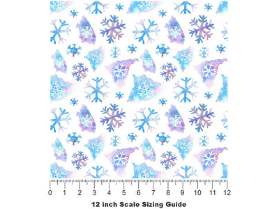 Fresh Drift Snow Vinyl Film Pattern Size 12 inch Scale~Rwraps Fresh Drift Snow Sizing Chart~2