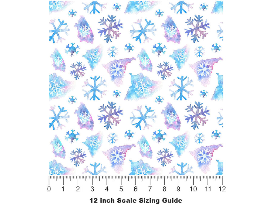 Fresh Drift Snow Vinyl Film Pattern Size 12 inch Scale~Rwraps Fresh Drift Snow Sizing Chart~2