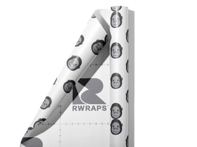 Friendly Faces Primate Wrap Film Sheets~Rwraps Series 914 Friendly Faces Primate Scrolled Sheet~3