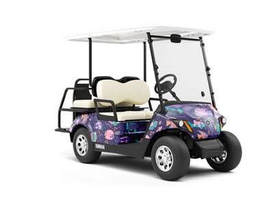 Friendly Faces Marine Life Wrapped Golf Cart