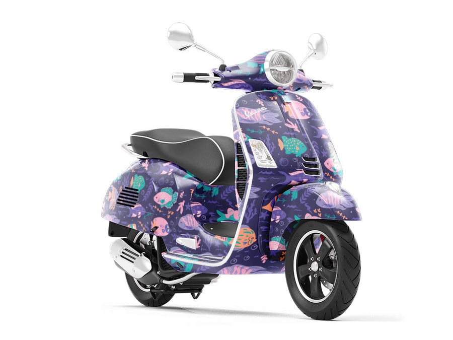 Friendly Faces Marine Life Vespa Scooter Wrap Film