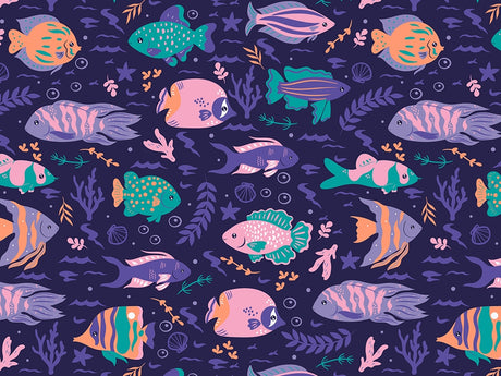 Friendly Faces Marine Life Vinyl Wrap Pattern~Rwraps Series 914 Digitally Printed Vinyl Wrap~0