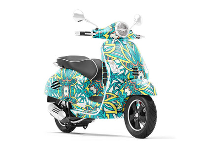 Frothing Surf Mandala Vespa Scooter Wrap Film