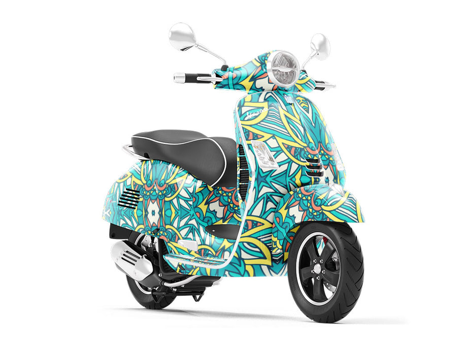 Frothing Surf Mandala Vespa Scooter Wrap Film