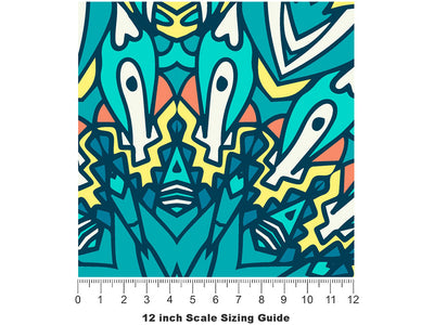 Frothing Surf Mandala Vinyl Film Pattern Size 12 inch Scale~Rwraps Frothing Surf Mandala Sizing Chart~2