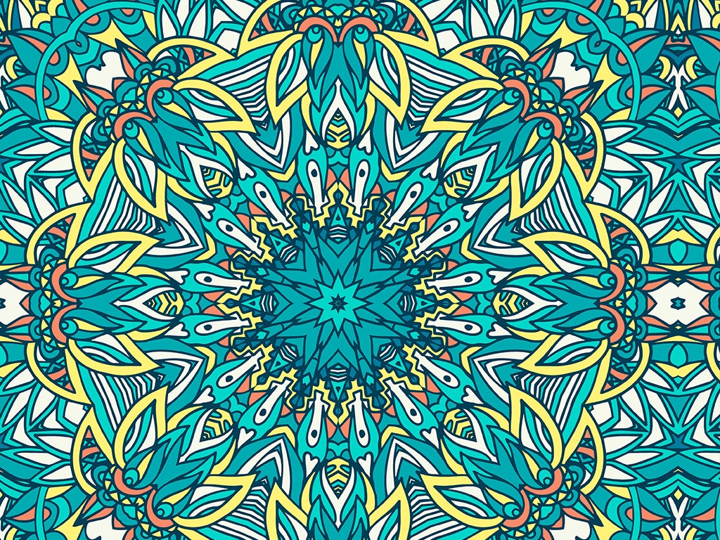 Rwraps™ Frothing Surf Mandala Vinyl Wrap | Mandala Print Car Wrap