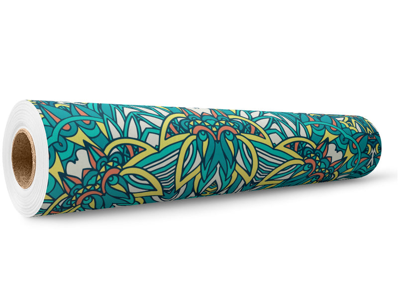 Frothing Surf Mandala Wrap Film Wholesale Roll~Rwraps Series 914 Digitally Printed Vinyl Roll~5