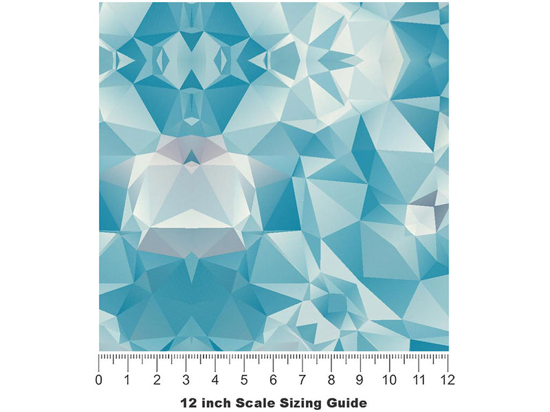 Frozen Lake Tile Vinyl Film Pattern Size 12 inch Scale~Rwraps Frozen Lake Tile Sizing Chart~3