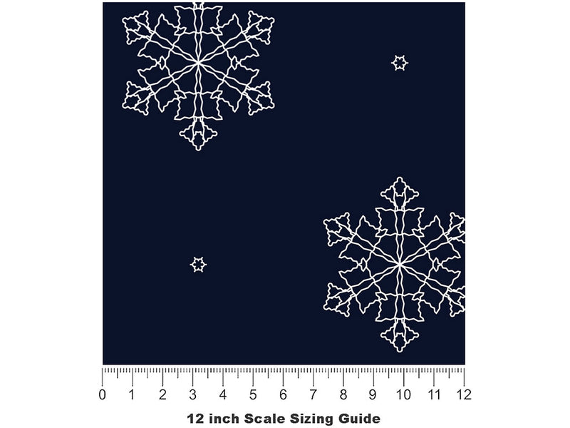 Frozen River Snow Vinyl Film Pattern Size 12 inch Scale~Rwraps Frozen River Snow Sizing Chart~2