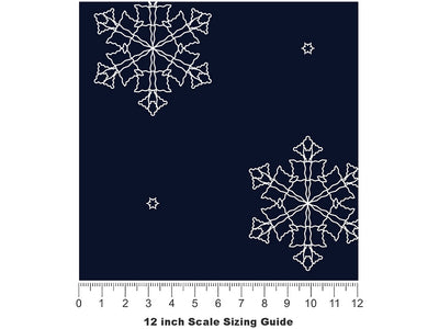 Frozen River Snow Vinyl Film Pattern Size 12 inch Scale~Rwraps Frozen River Snow Sizing Chart~2