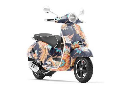 Frozen Time Paisley Vespa Scooter Wrap Film