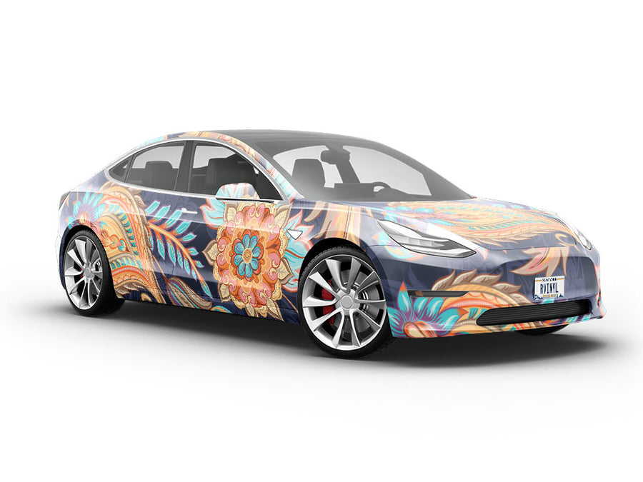 Frozen Time Paisley Vehicle Vinyl Wrap