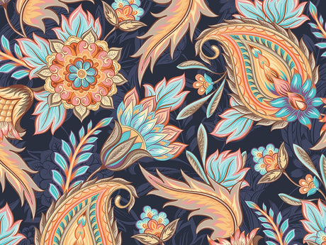 Frozen Time Paisley Vinyl Wrap Pattern~Rwraps Series 914 Digitally Printed Vinyl Wrap~0