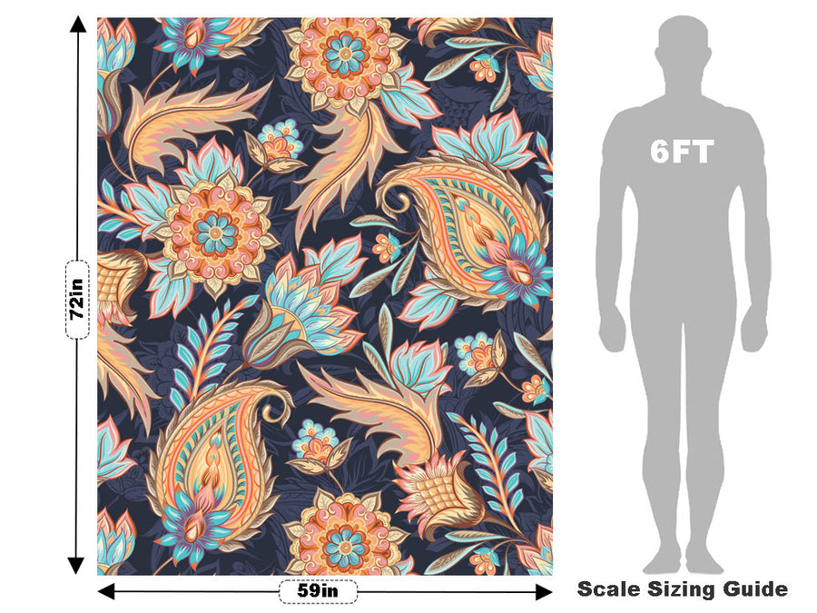 Frozen Time Paisley Vehicle Wrap Scale~Rwraps Series 914 Frozen Time Paisley Measurements~1